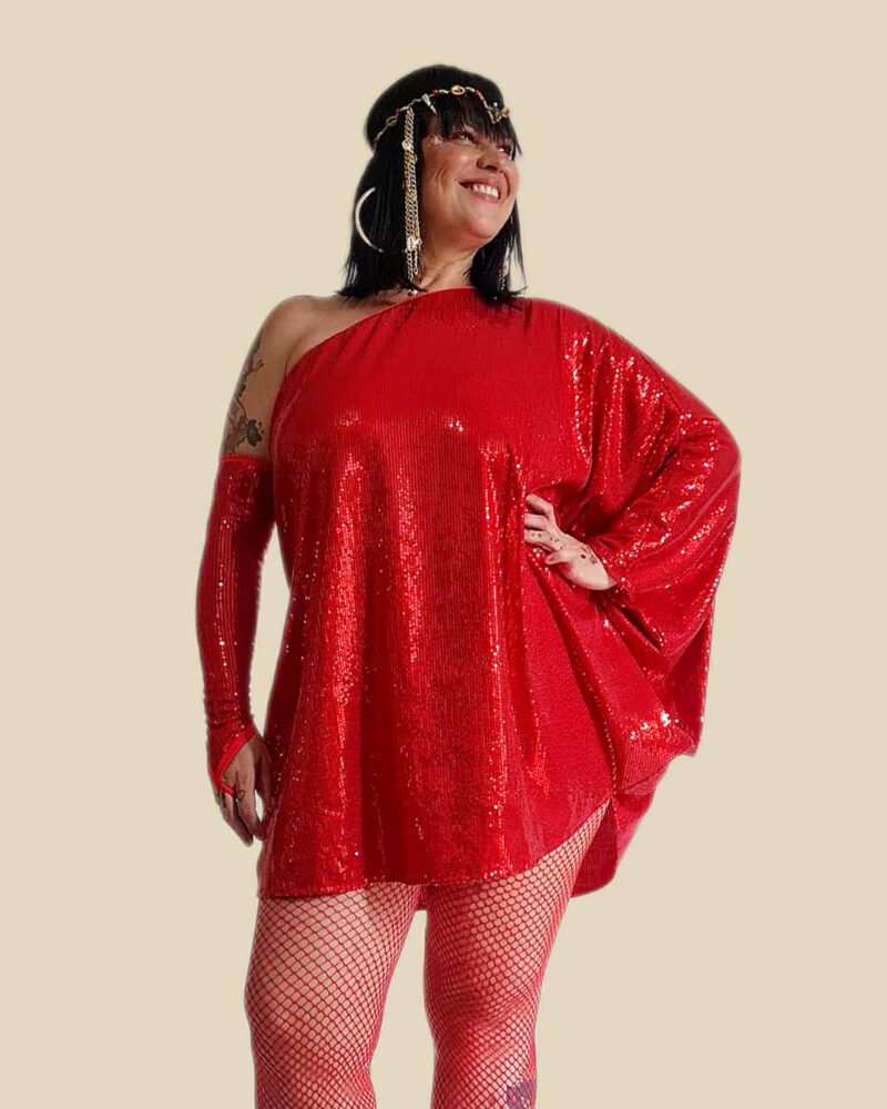 BATA ASSUCENA PAETÊ VERMELHO - Imagem 10