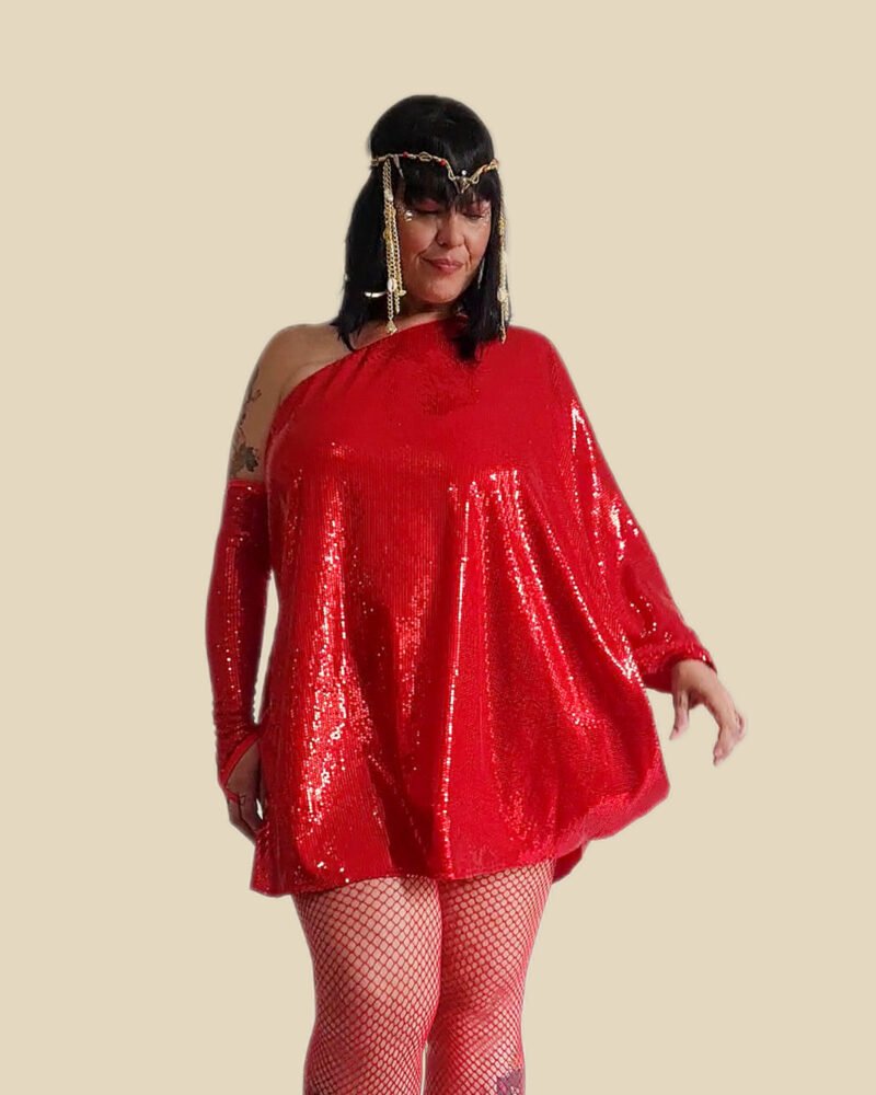 BATA ASSUCENA PAETÊ VERMELHO - Imagem 3