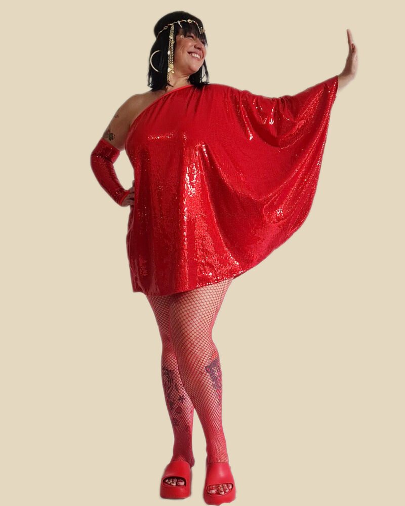 BATA ASSUCENA PAETÊ VERMELHO - Imagem 9