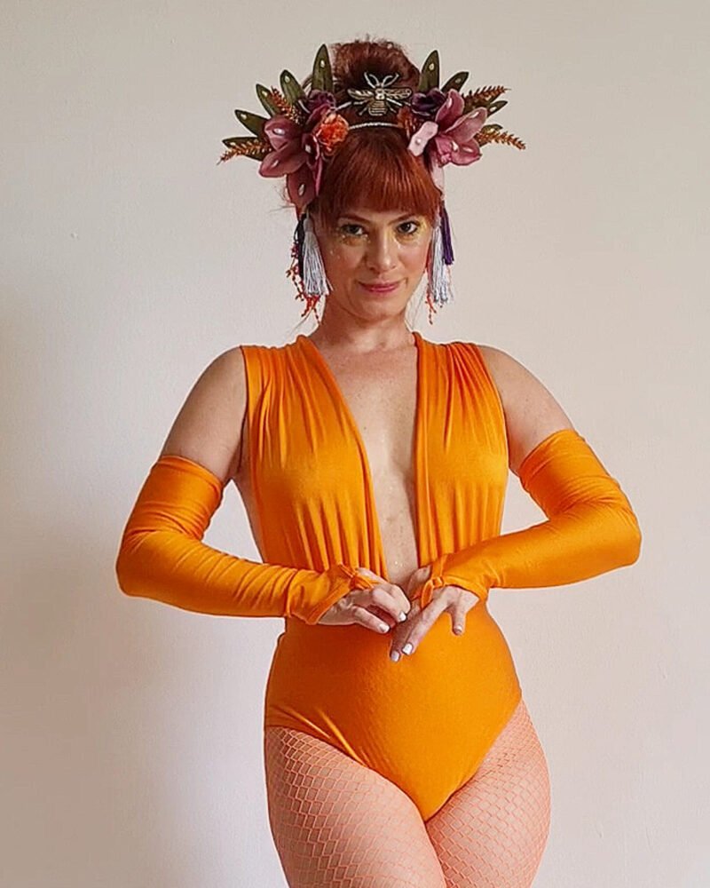 LUVA LARANJA MALHA - Imagem 2