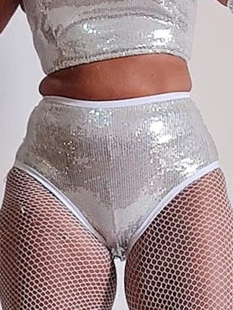 HOT PANT PAETÊ PRATA