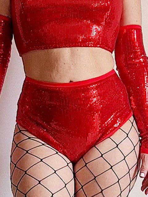 HOT PANT PAETÊ VERMELHO