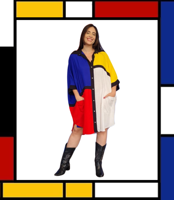CAMISÃO CRIS MÉDIO MONDRIAN