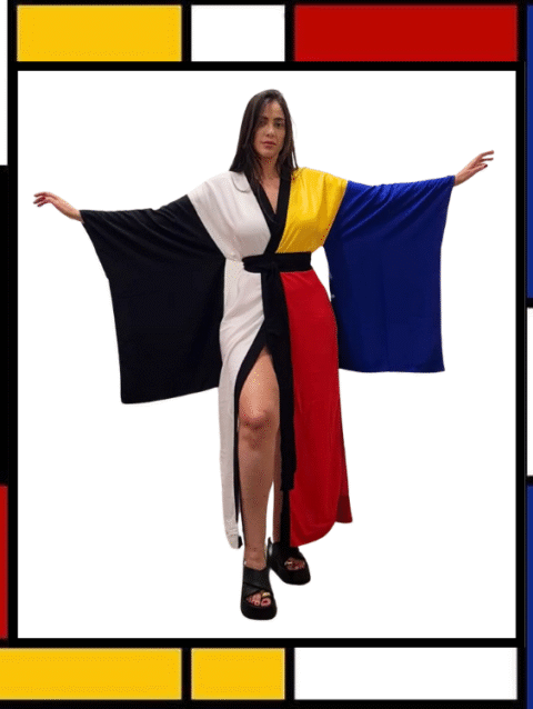 KIMONO TOSHIKO LONGO MONDRIAN