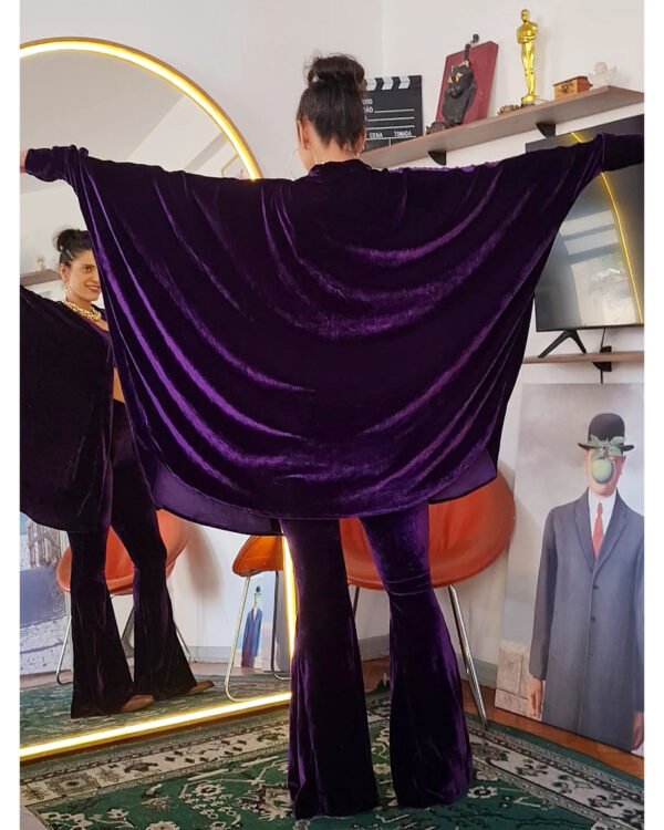 KIMONO FÊNIX VELUDO ROXO BERINJELA - Imagem 3