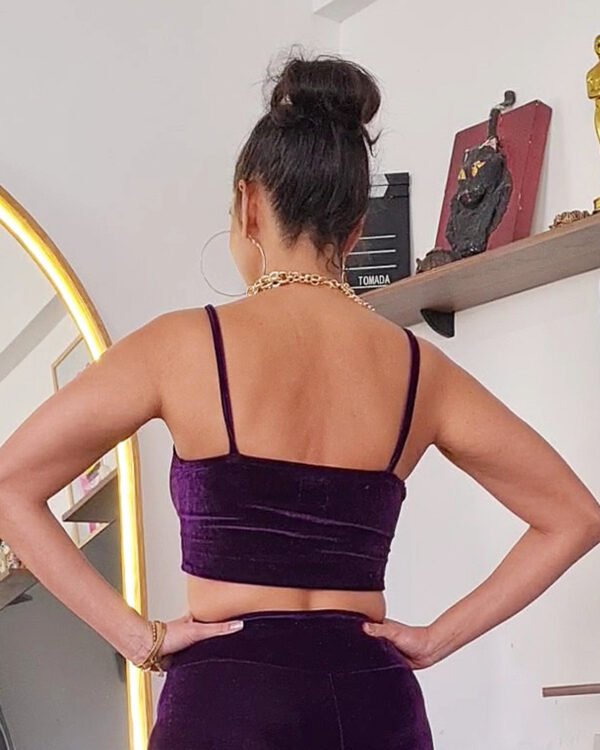 TOP REGATA VELUDO ROXO BERINJELA - Imagem 2