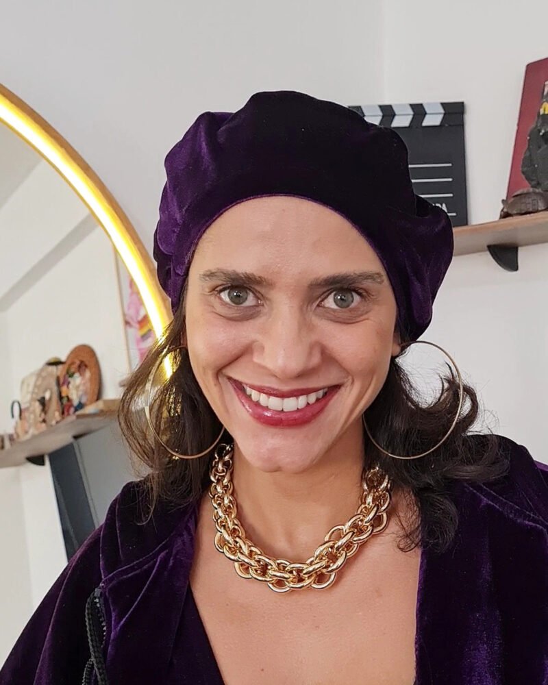 BOINA VELUDO ROXO BERINJELA - Imagem 2
