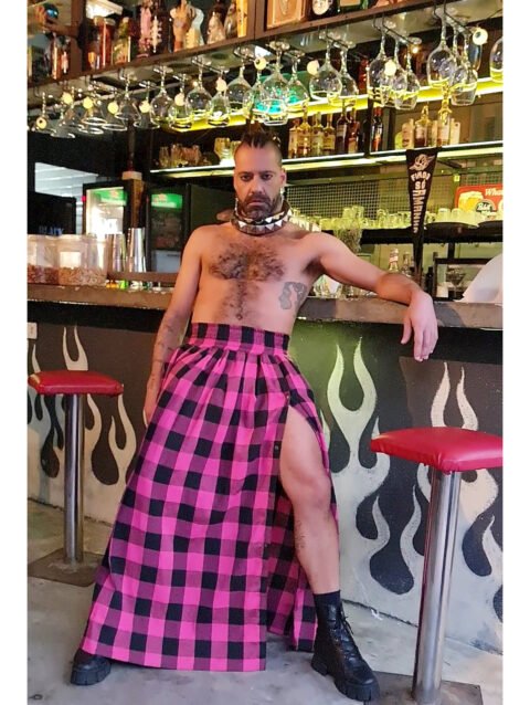 SAIA JASMIM FLANELA XADREZ PINK E PRETO