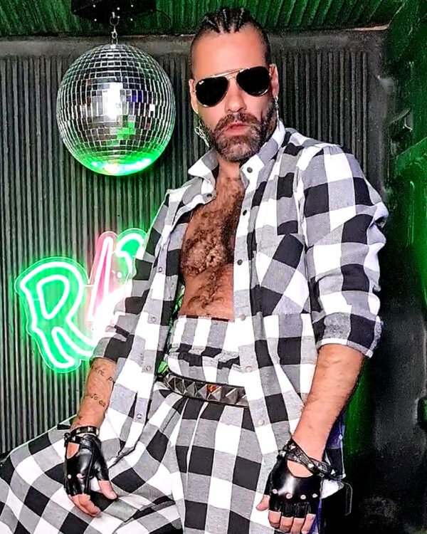CAMISA MARIA JOÃO MANGA LONGA FLANELA XADREZ BRANCO E PRETO - Imagem 2
