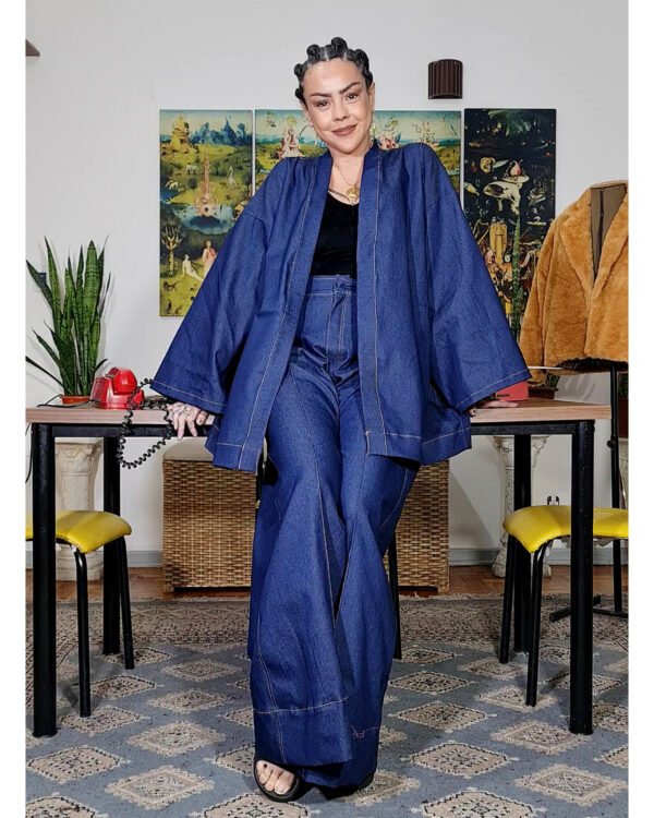 KIMONO YOKO CURTO JEANS - Imagem 3