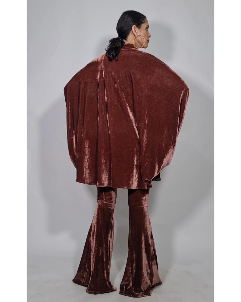 KIMONO FÊNIX VELUDO MARROM - Imagem 3