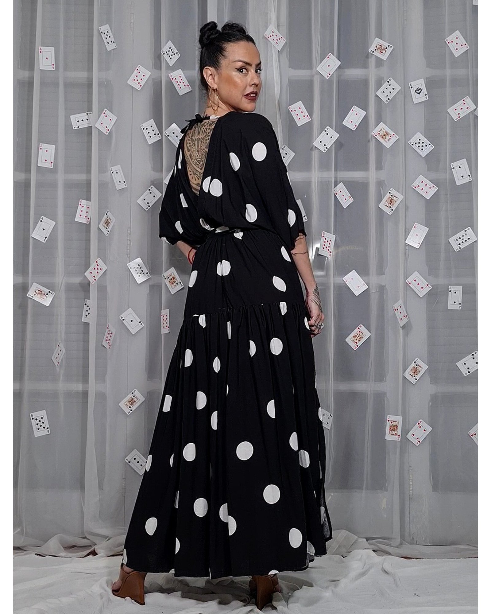 VESTIDO FÊNIX LONGO BOLAS - Imagem 2