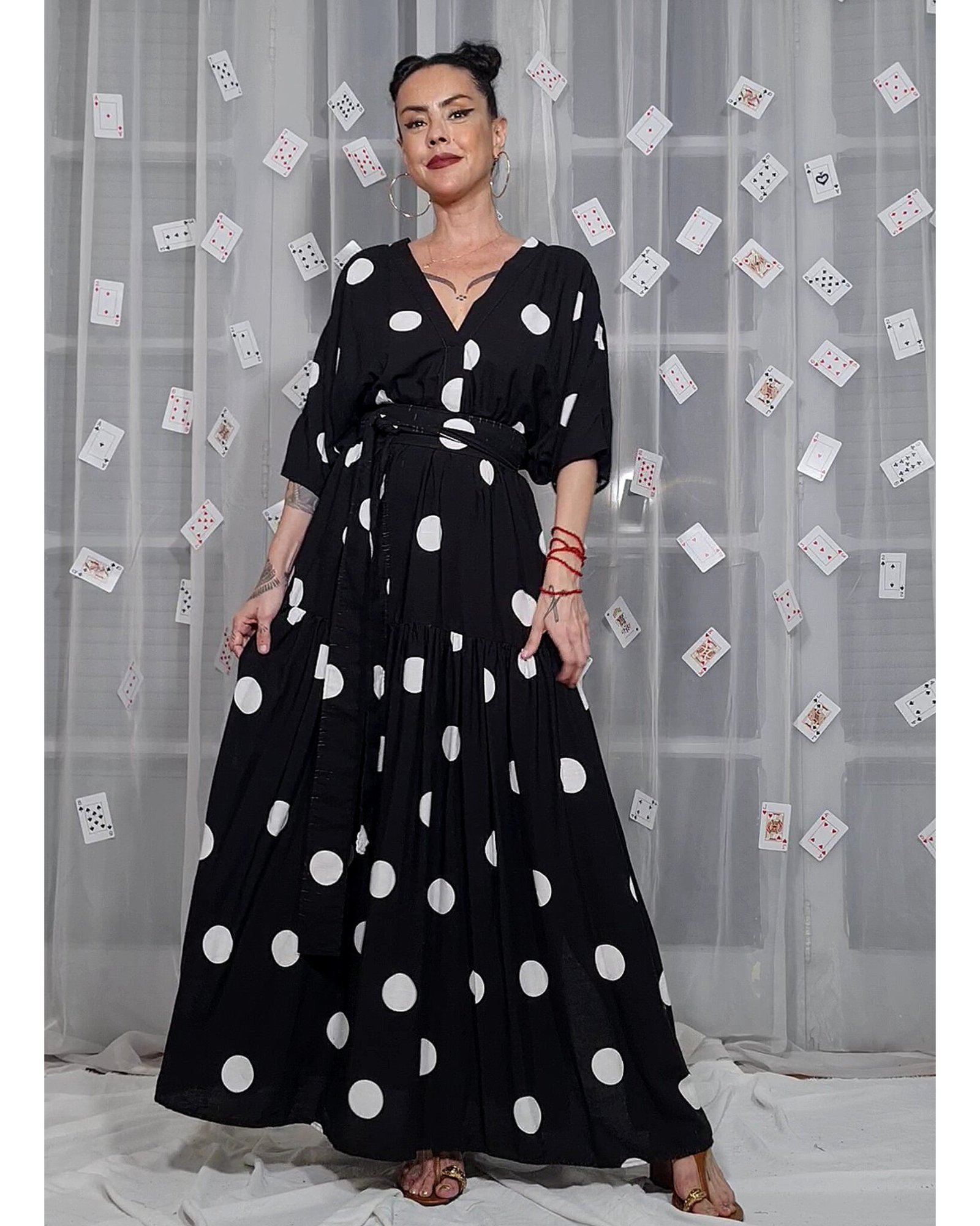 VESTIDO FÊNIX LONGO BOLAS - Imagem 4