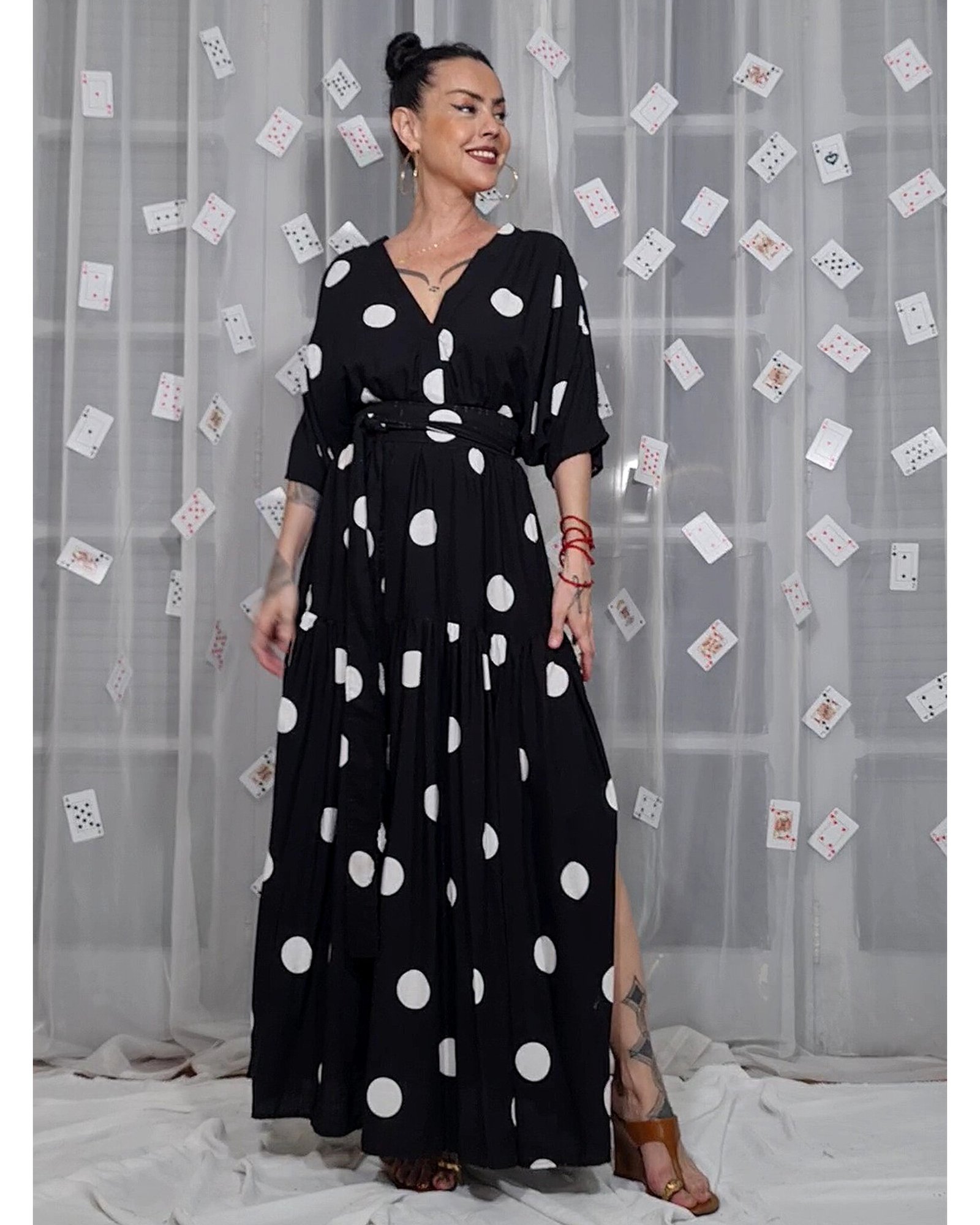 VESTIDO FÊNIX LONGO BOLAS - Imagem 5