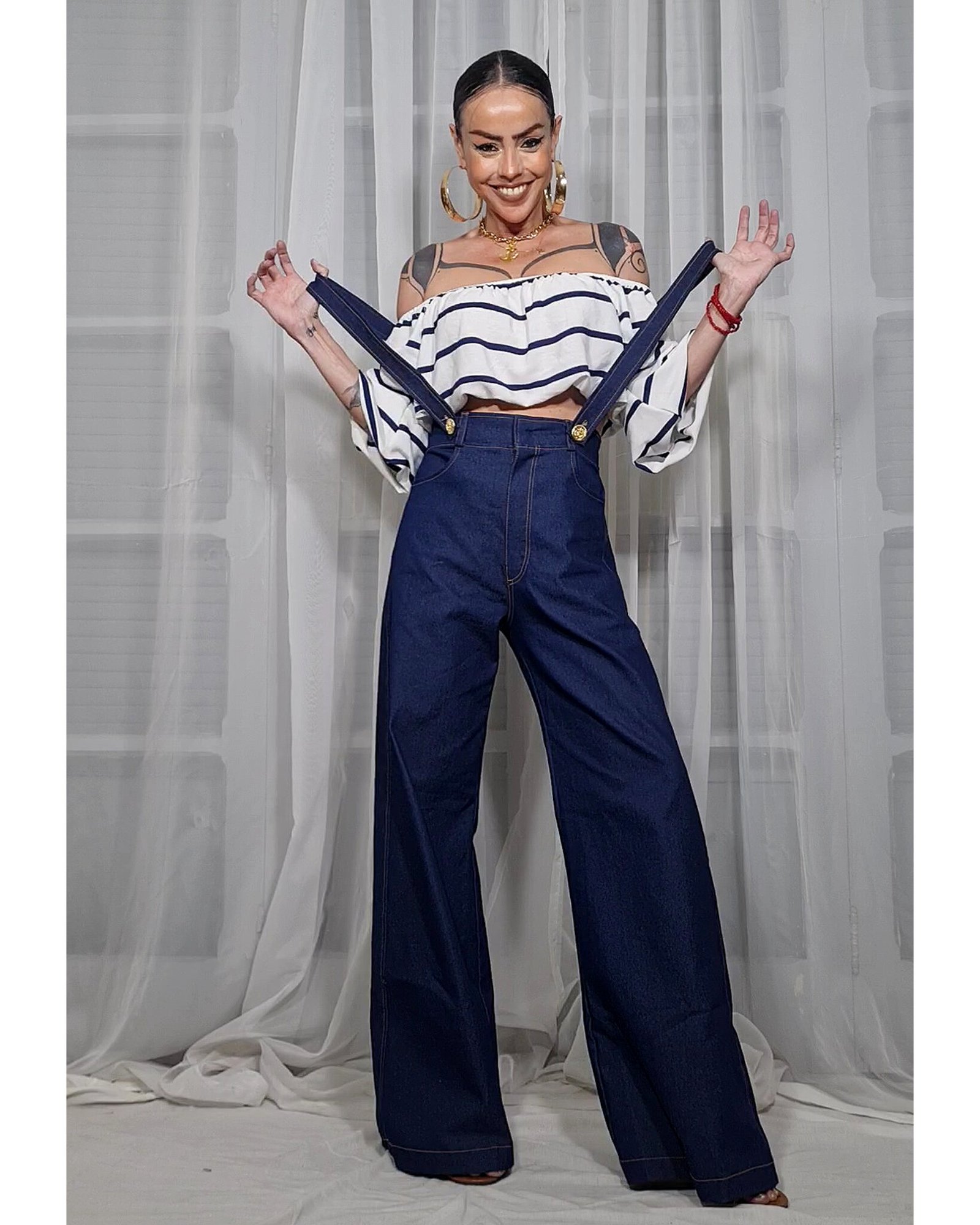 JARDINEIRA JEANS ALTO MAR - Imagem 4