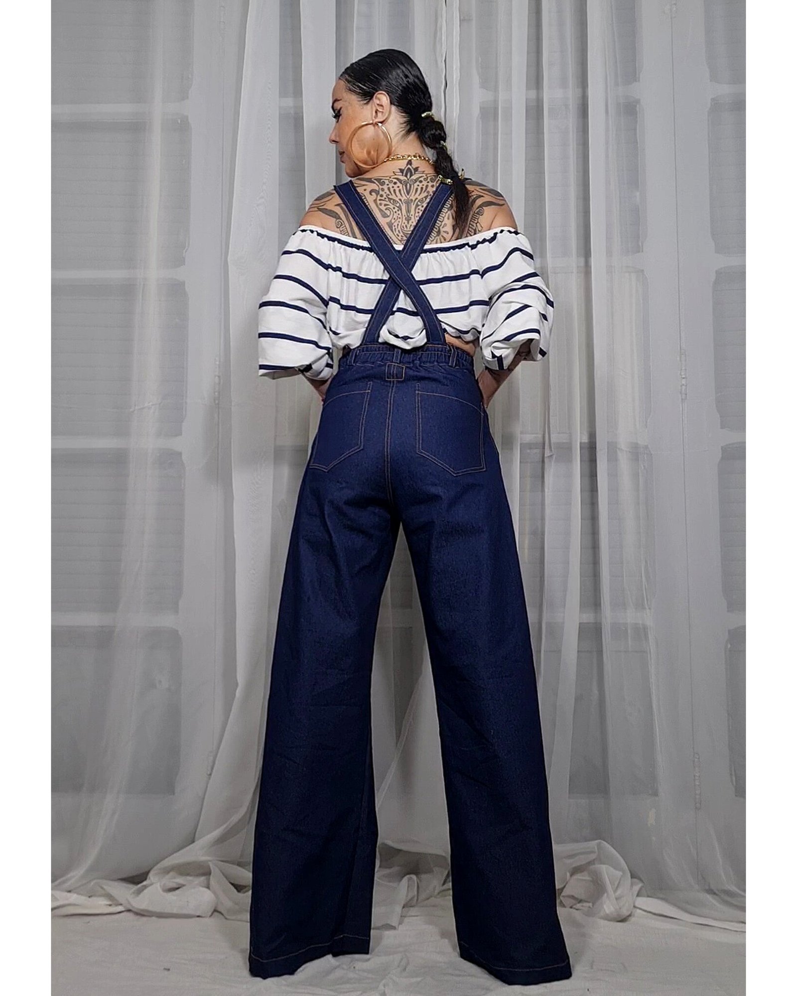 JARDINEIRA JEANS ALTO MAR - Imagem 2