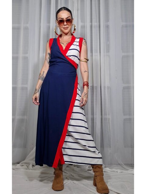 VESTIDO BETHÂNIA MIDI ALTO MAR