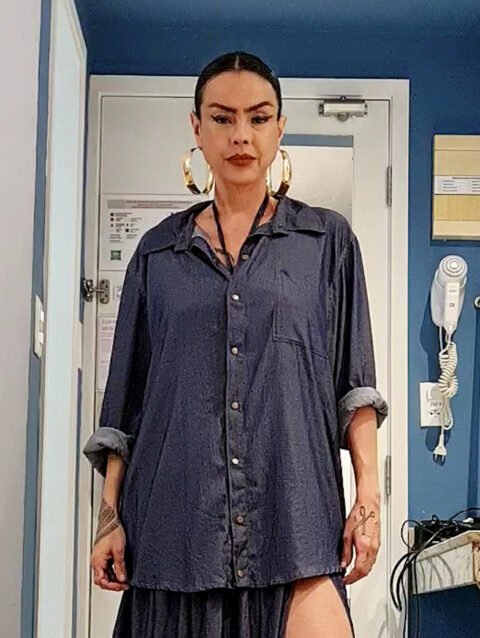 CAMISA MARIA JOÃO MANGA LONGA CHAMBRAY