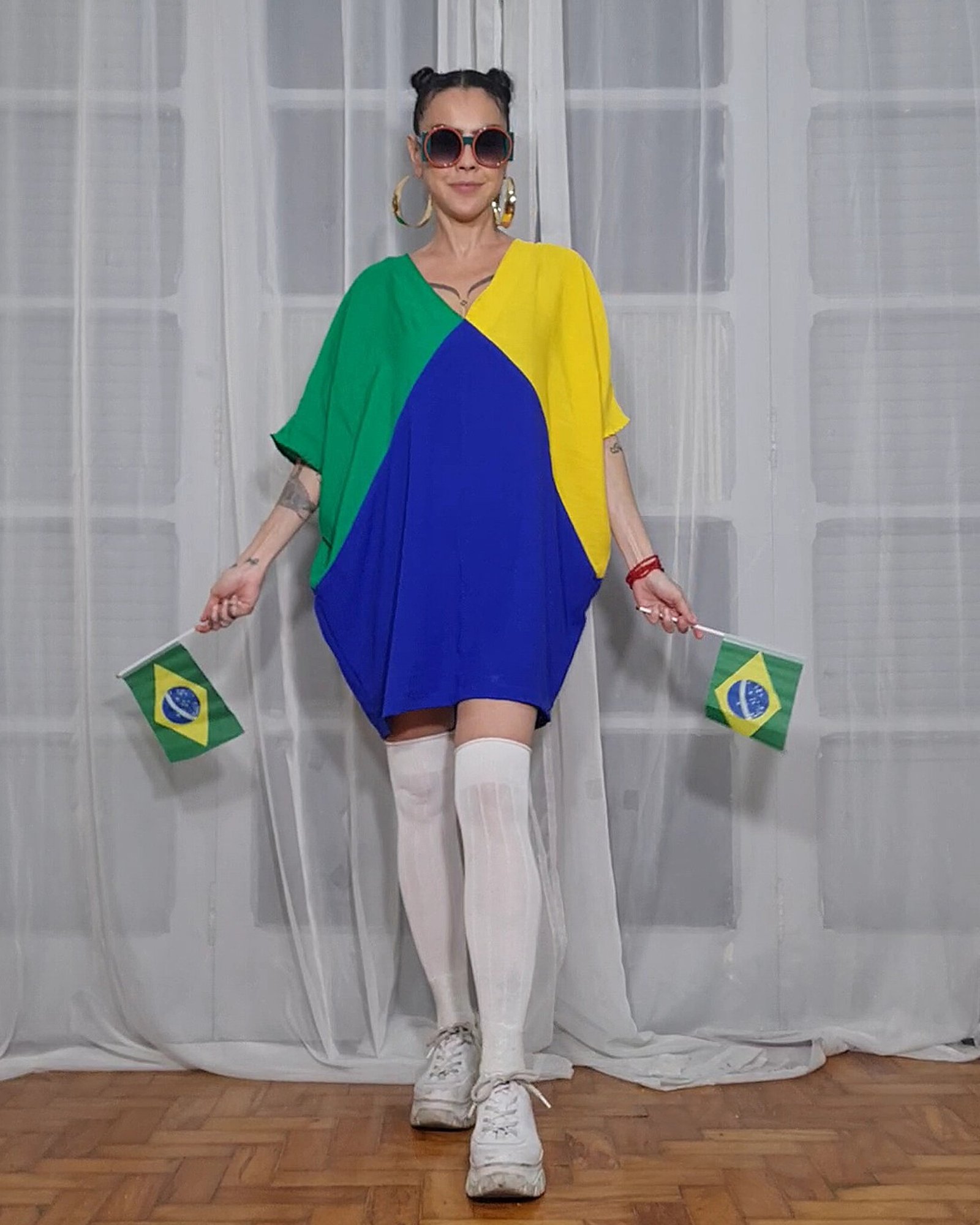 T-ZUDA VERDE, AMARELO E AZUL TORCIDA - Imagem 6