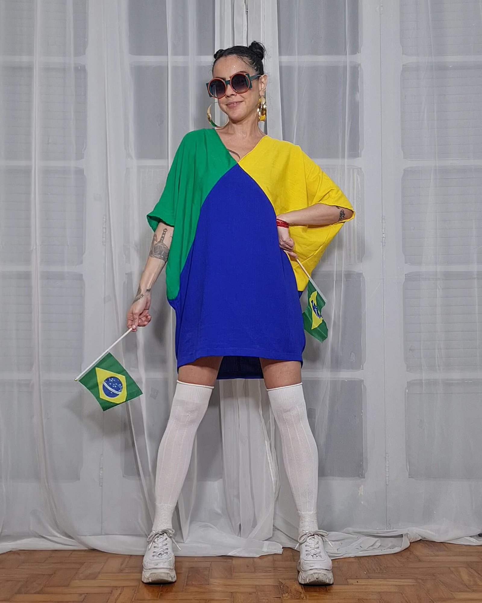 T-ZUDA VERDE, AMARELO E AZUL TORCIDA - Imagem 4