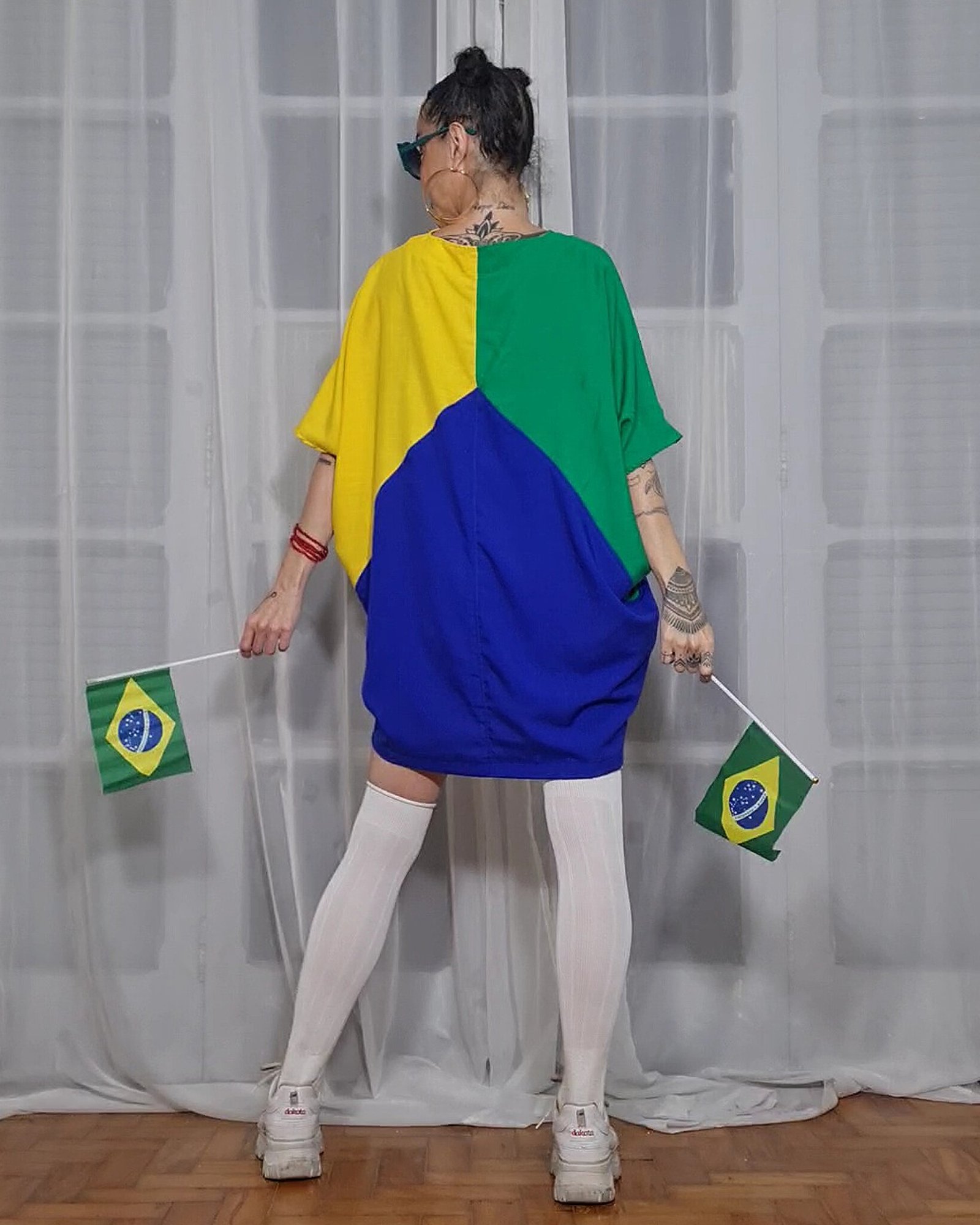 T-ZUDA VERDE, AMARELO E AZUL TORCIDA - Imagem 3