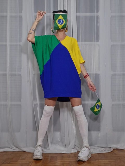 T-ZUDA VERDE, AMARELO E AZUL TORCIDA