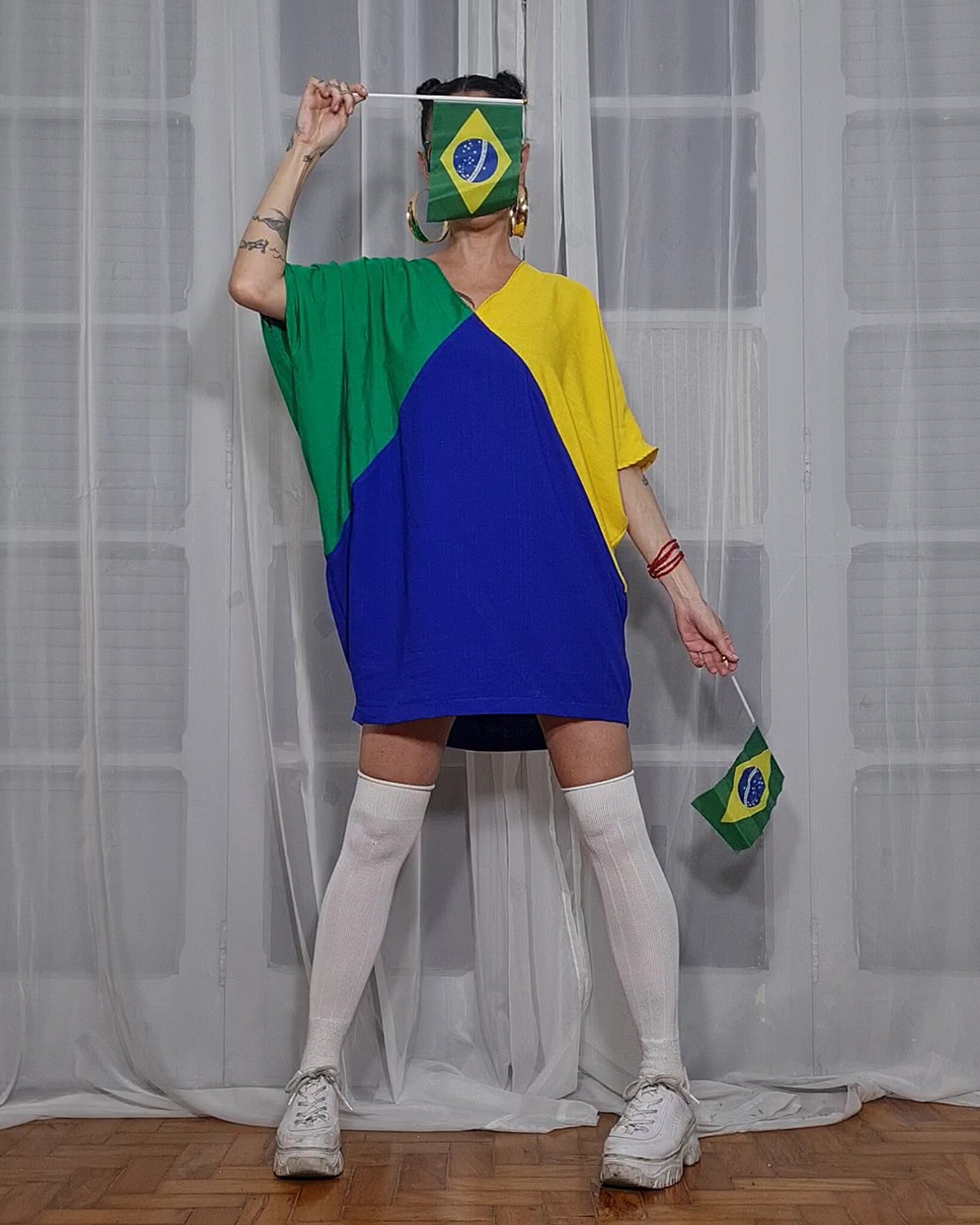 T-ZUDA VERDE, AMARELO E AZUL TORCIDA