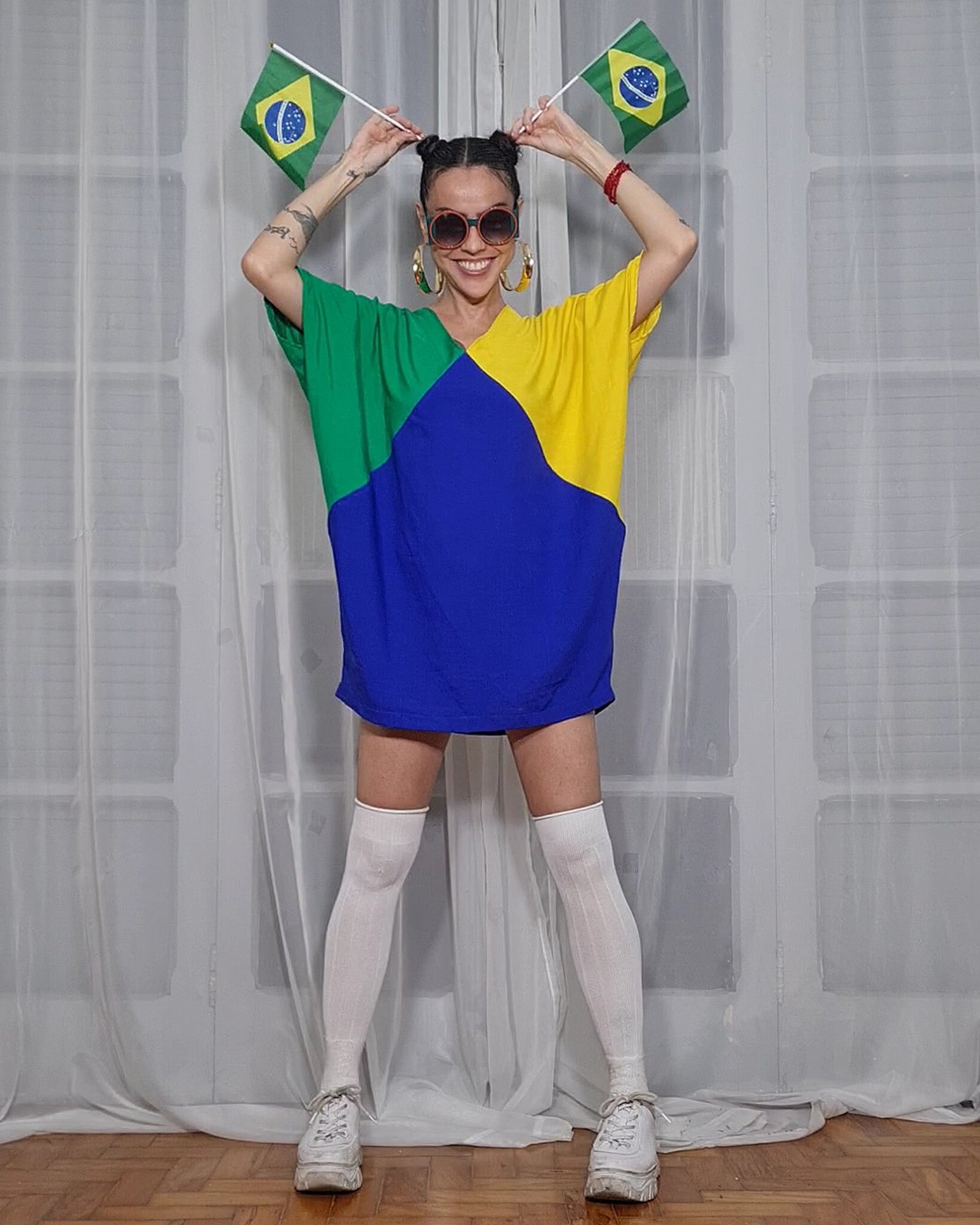 T-ZUDA VERDE, AMARELO E AZUL TORCIDA - Imagem 2