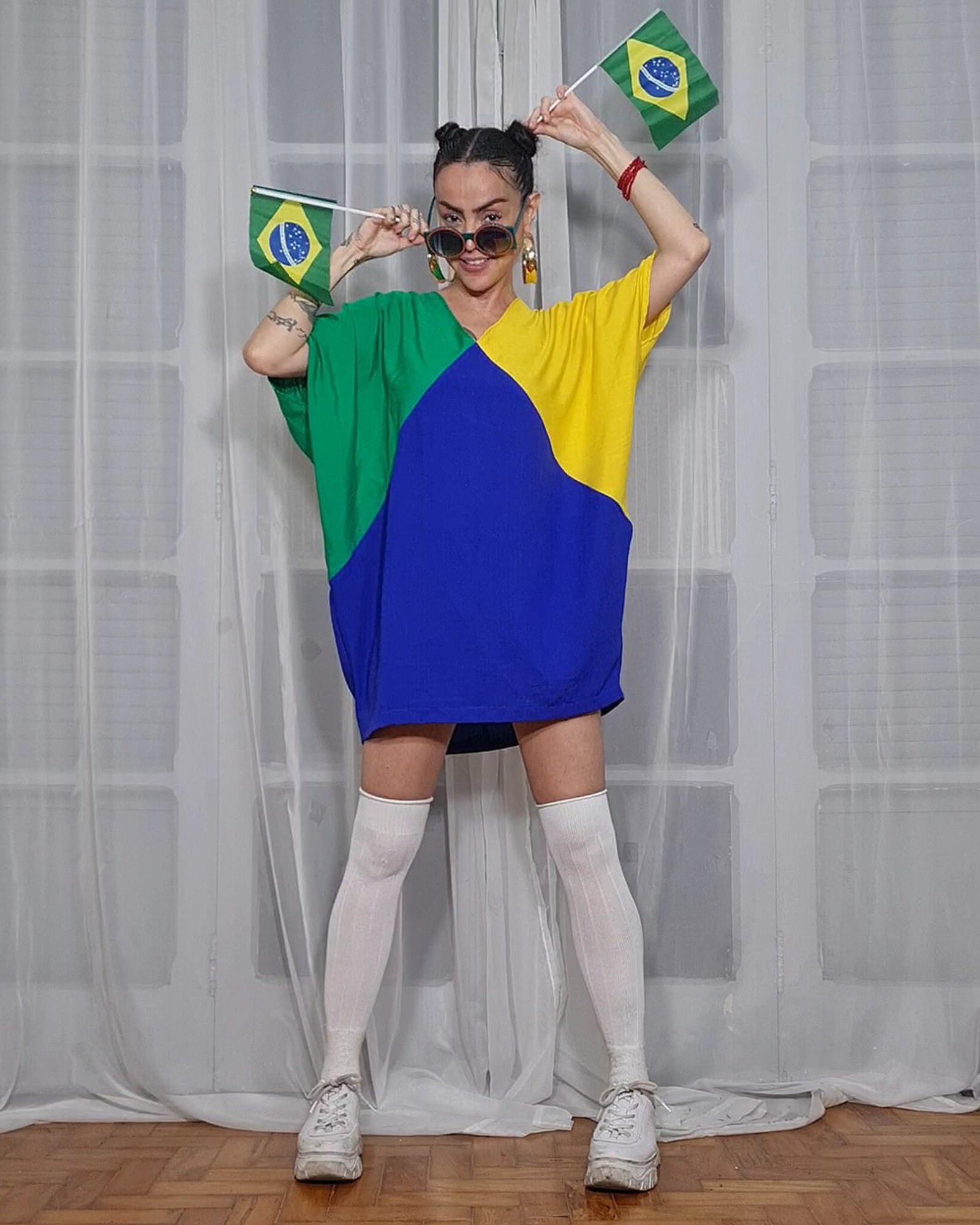 T-ZUDA VERDE, AMARELO E AZUL TORCIDA - Imagem 5