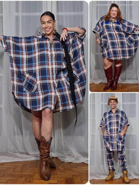 CAMISÃO CRIS MÉDIO FLANELA XADREZ TEXAS