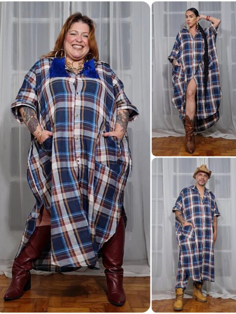 CAMISÃO CRIS LONGO FLANELA XADREZ TEXAS (cópia)